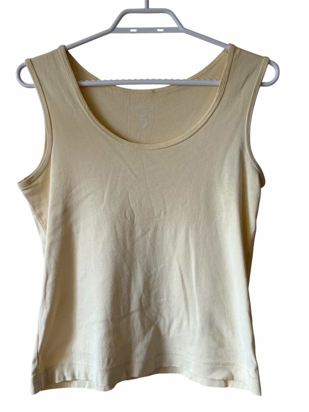 Northern Reflections Yellow Cotton Tank Top Sleeveless Basic Layering Casual